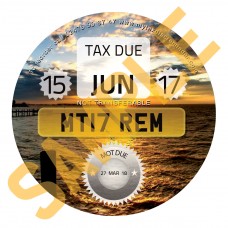 Sunset Sea Tax Reminder Disc