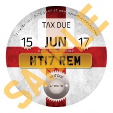 English Flag Tax Reminder Disc