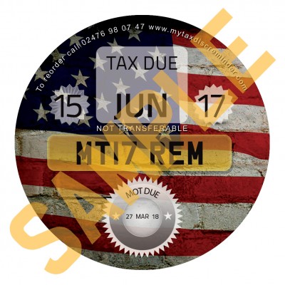 American Flag Painted Tax Reminder Disc
