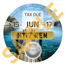 Wooden Pier Tax Reminder Disc