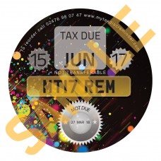 Paint Splat Tax Reminder Disc